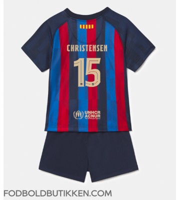 Barcelona Andreas Christensen #15 Hjemmebanetrøje Børn 2022-23 Kortærmet (+ Korte bukser)